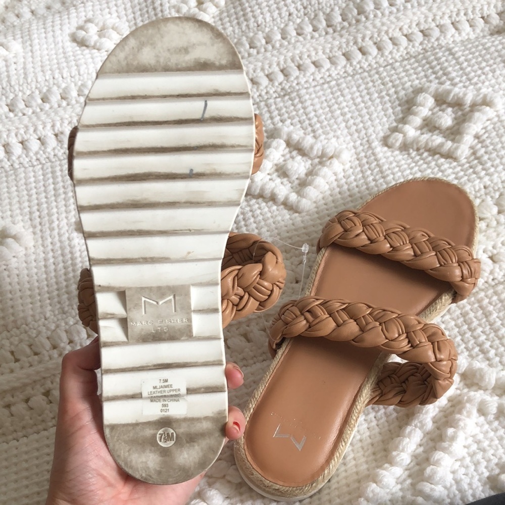 Marc Fisher Ltd Jaimee Tan Leather Double Braided… - image 7